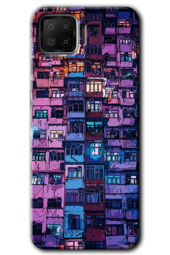 Oppo A73 Kılıf HD Desen Baskılı Arka Kapak - Şehir Görünümü
