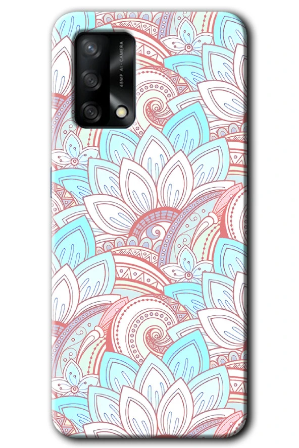 Oppo A74 Kılıf HD Desen Baskılı Arka Kapak - Çin Mandala 1