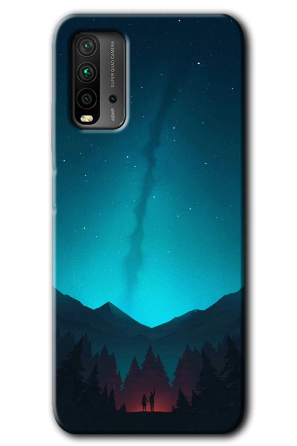 Poco M3 Kılıf HD Desen Baskılı Arka Kapak - Night Fores Mount