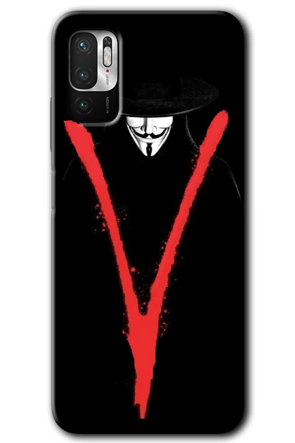 Poco M3 Pro Kılıf HD Desen Baskılı Arka Kapak - V for