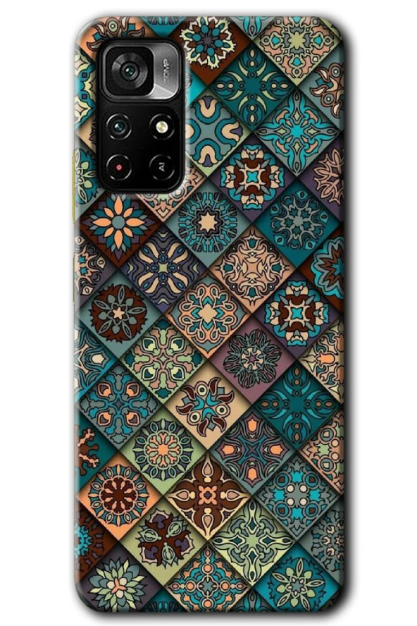 Poco M4 Pro 5G Kılıf HD Desen Baskılı Arka Kapak - Mat Mandala