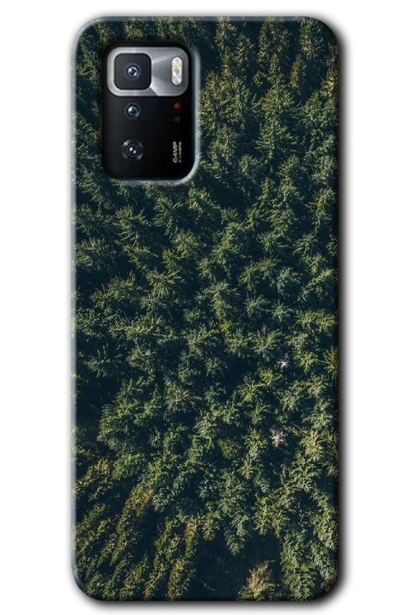Poco x3 GT Kılıf HD Desen Baskılı Arka Kapak - Çam Ağacı Ormanı