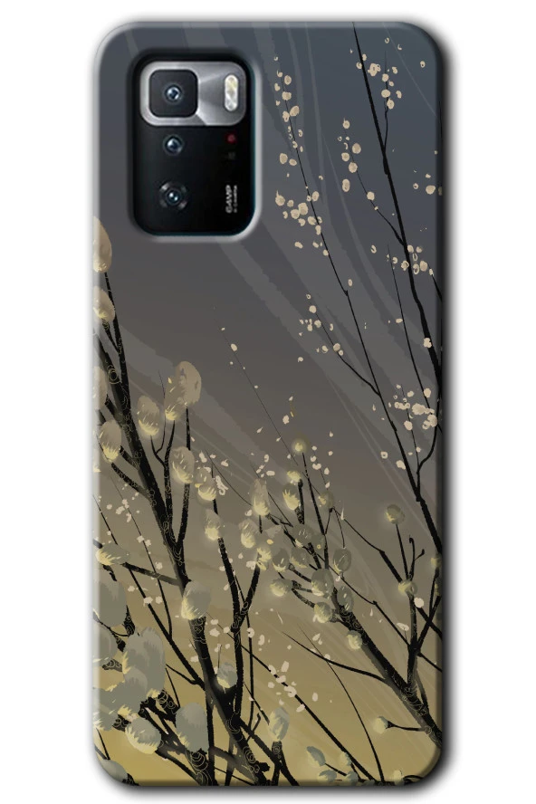 Poco x3 GT Kılıf HD Desen Baskılı Arka Kapak - Branches Flowers