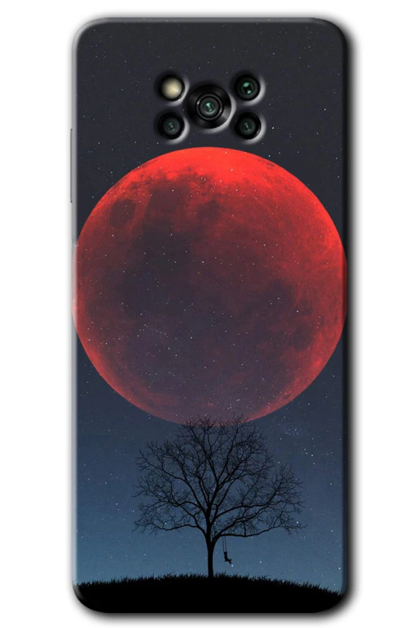Poco x3 NFC Kılıf HD Desen Baskılı Arka Kapak - Kanlı Ay