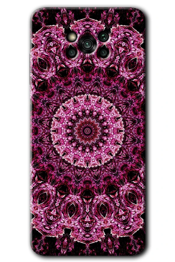 Poco x3 NFC Kılıf HD Desen Baskılı Arka Kapak - Mandala Patterns Kaleidoscope