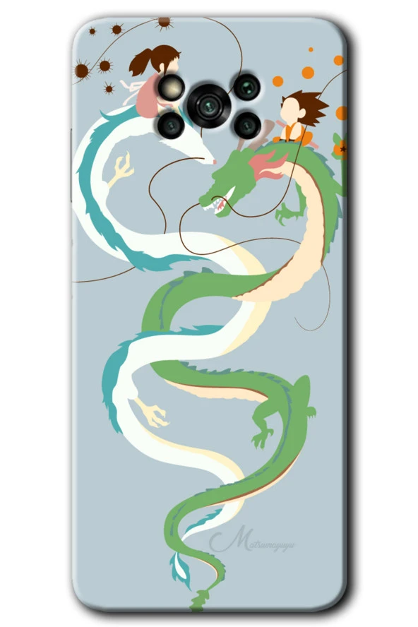 Poco x3 NFC Kılıf HD Desen Baskılı Arka Kapak - Snake Friendship
