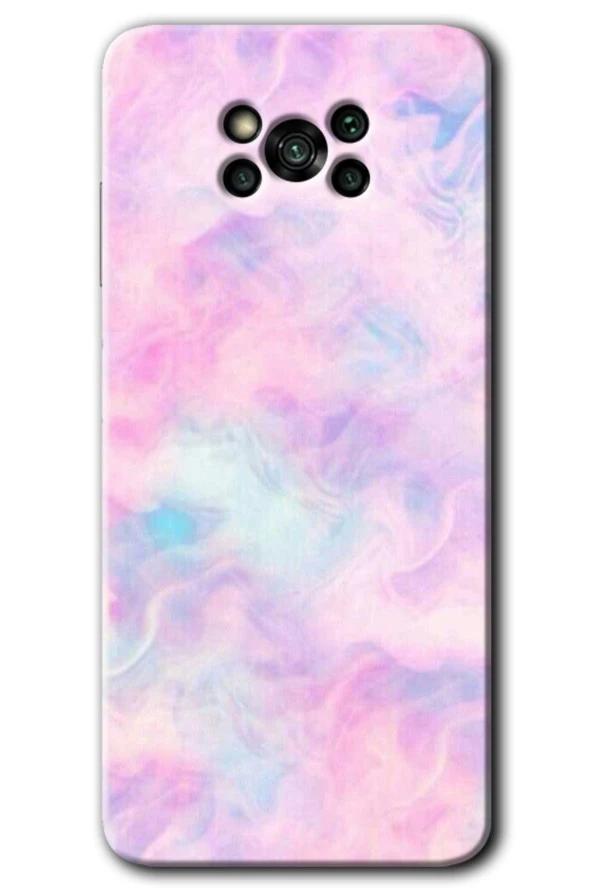 Poco x3 NFC Kılıf HD Desen Baskılı Arka Kapak - Pembe-Duman