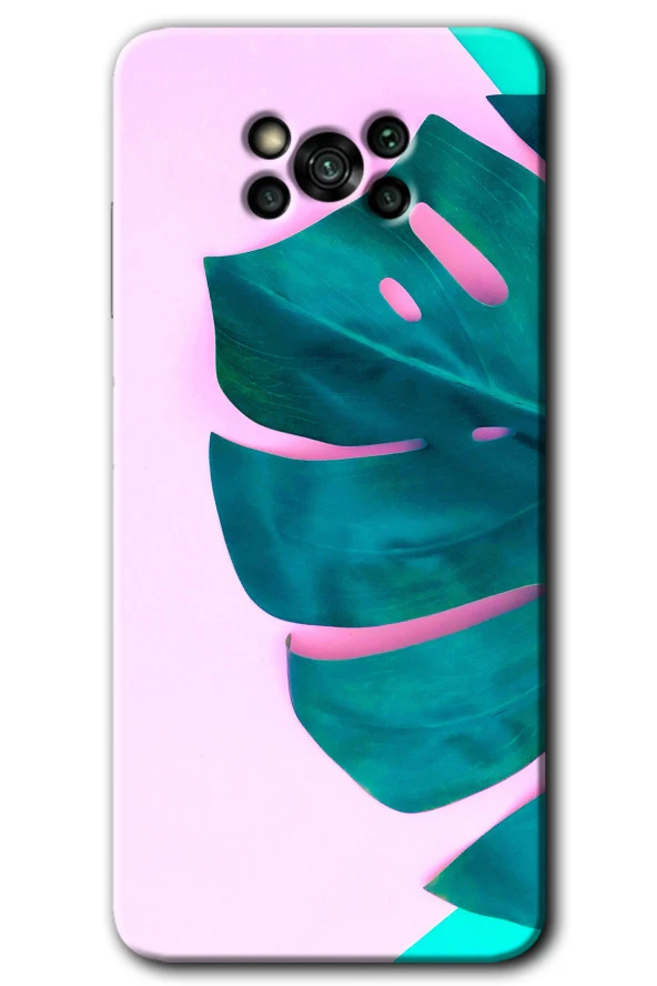 Poco x3 Pro Kılıf HD Desen Baskılı Arka Kapak - 3D Yaprak
