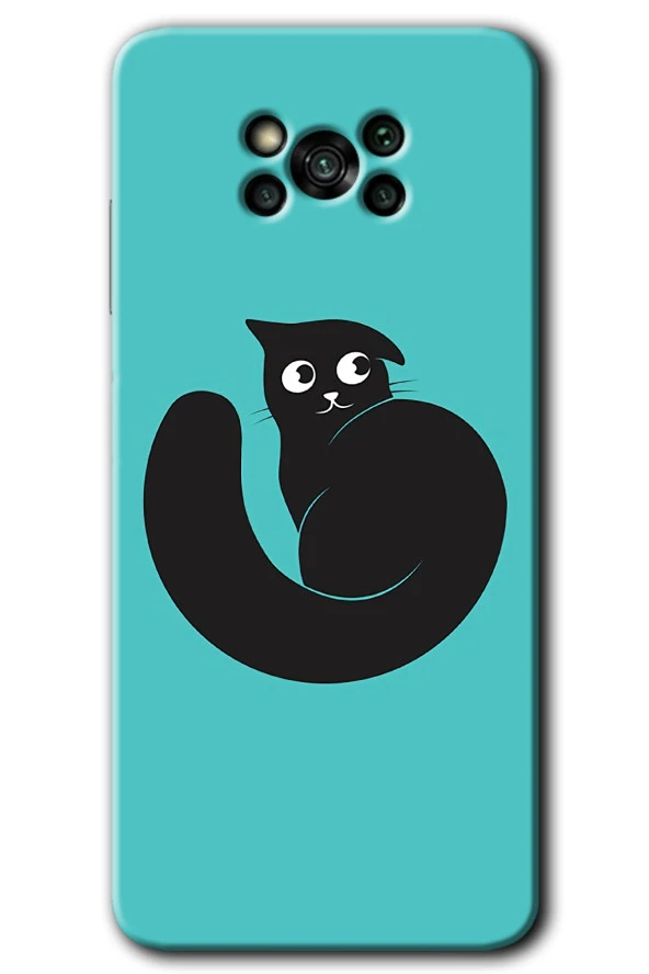 Poco x3 Pro Kılıf HD Desen Baskılı Arka Kapak - Cat Vector