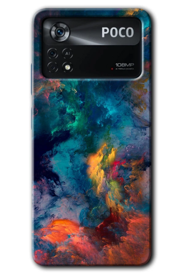 Poco x4 Pro Kılıf HD Desen Baskılı Arka Kapak - Color Storm
