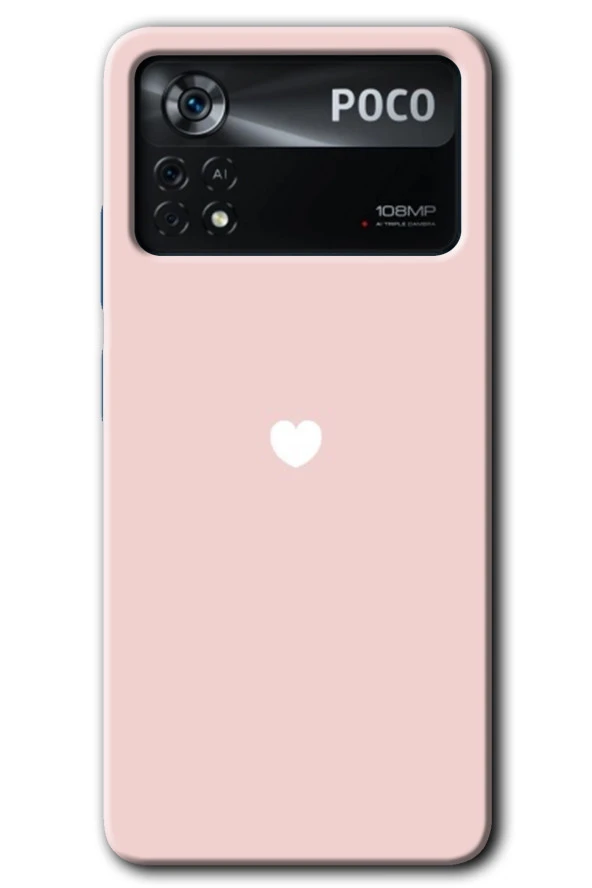 Poco x4 Pro Kılıf HD Desen Baskılı Arka Kapak - Sade Kalp