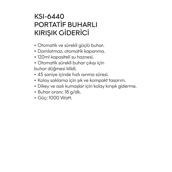 Kiwi Ksi 640 Portatif Buharlı Kırışık Düzeltici Dikey Ütü - 3
