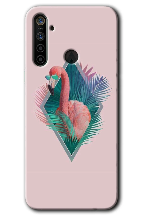 Realme 6i Kılıf HD Desen Baskılı Arka Kapak - Flamingo