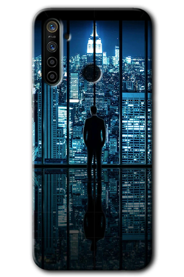 Realme 6i Kılıf HD Desen Baskılı Arka Kapak - Şehir Manzarası