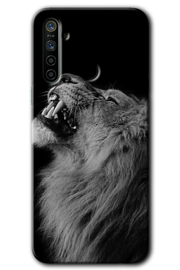Realme 6i Kılıf HD Desen Baskılı Arka Kapak - Lion