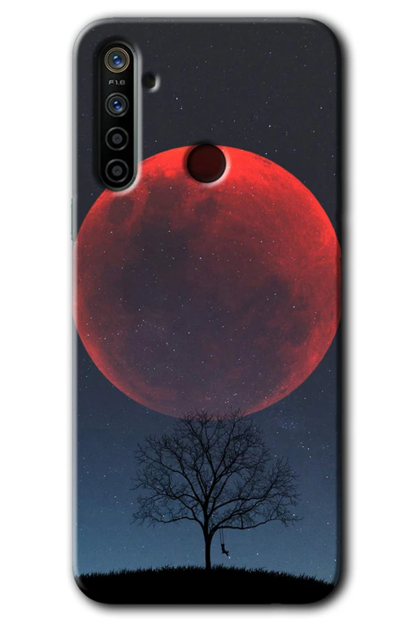 Realme 6i Kılıf HD Desen Baskılı Arka Kapak - Kanlı Ay