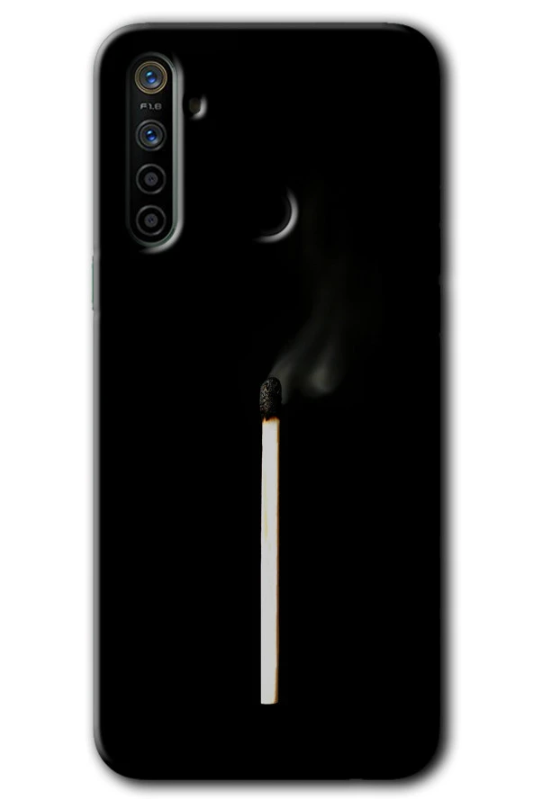 Realme 6i Kılıf HD Desen Baskılı Arka Kapak - Sönmüş Kibrit