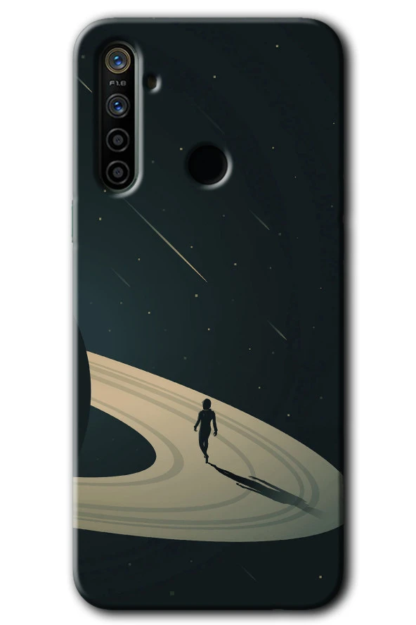 Realme 6i Kılıf HD Desen Baskılı Arka Kapak - Space Planet