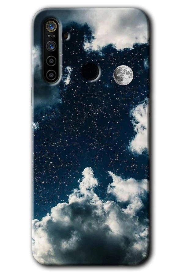 Realme 6i Kılıf HD Desen Baskılı Arka Kapak - Gece Gökyüzü