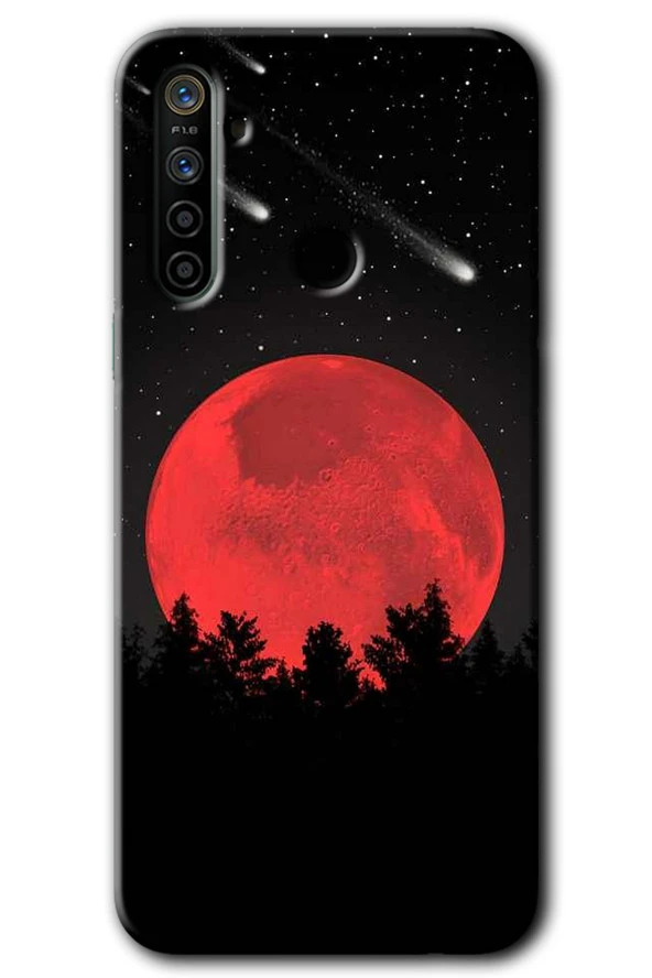 Realme 6i Kılıf HD Desen Baskılı Arka Kapak - Kanlı Ay