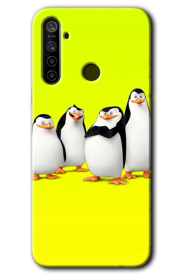 Realme 6i Kılıf HD Desen Baskılı Arka Kapak - Penguenler