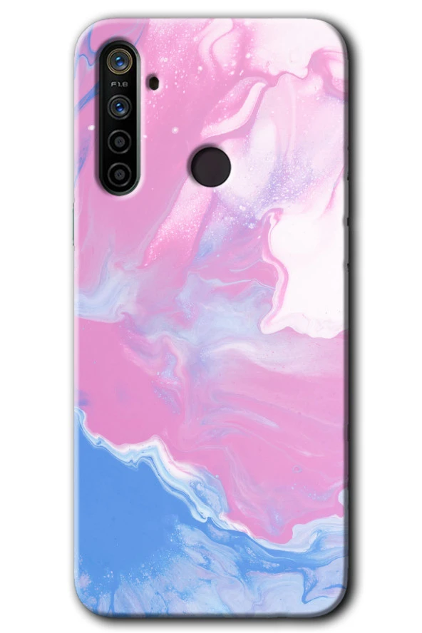 Realme 6i Kılıf HD Desen Baskılı Arka Kapak - Liquid Lekeler Art