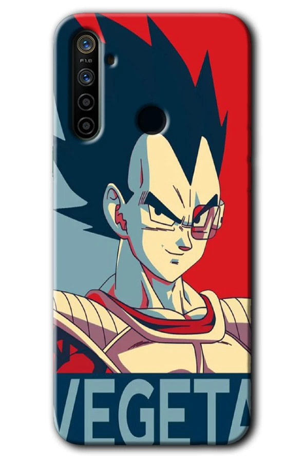 Realme 6i Kılıf HD Desen Baskılı Arka Kapak - Vegeta
