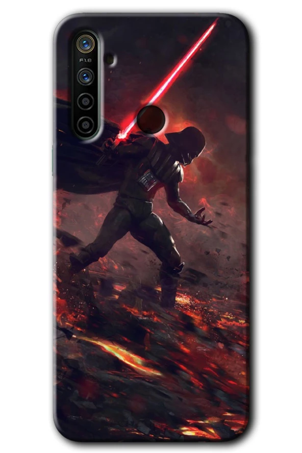Realme 6i Kılıf HD Desen Baskılı Arka Kapak - Darh Vader Wars