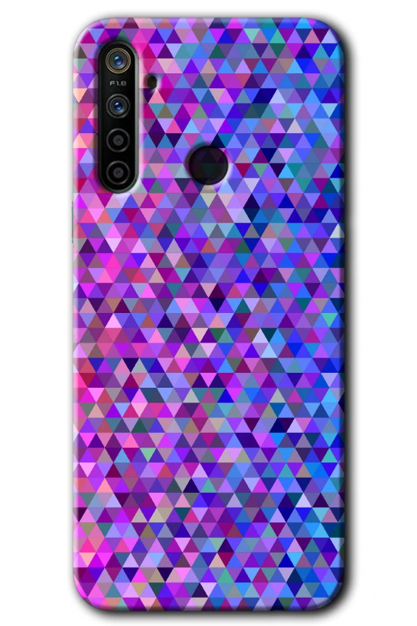Realme 6i Kılıf HD Desen Baskılı Arka Kapak - Pixel Mozaik
