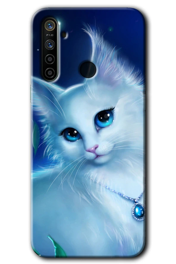 Realme 6i Kılıf HD Desen Baskılı Arka Kapak - Cat Glance