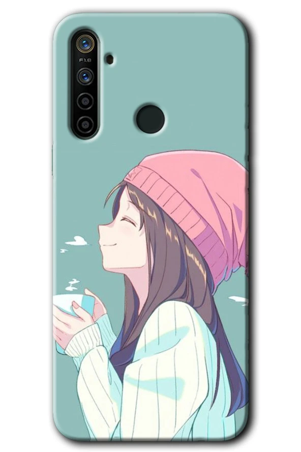 Realme 6i Kılıf HD Desen Baskılı Arka Kapak - Happy Girl