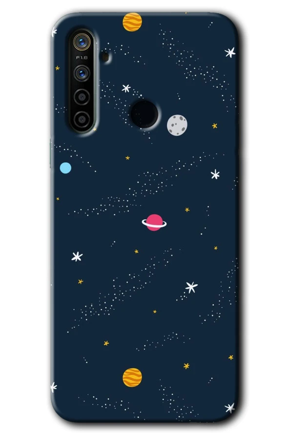 Realme 6i Kılıf HD Desen Baskılı Arka Kapak - Çizim Gezegen