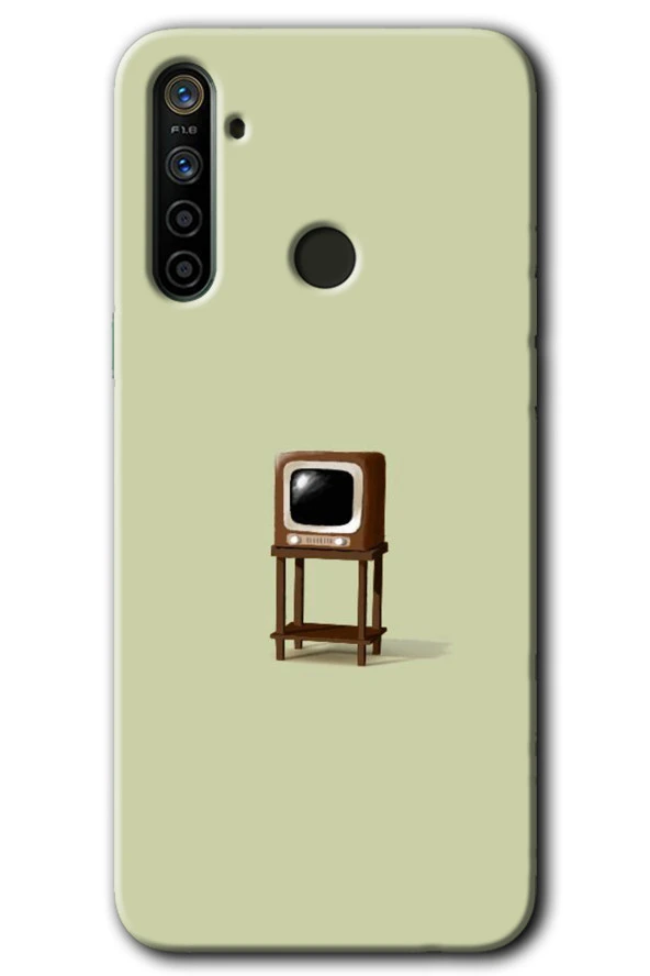 Realme 6i Kılıf HD Desen Baskılı Arka Kapak - Retro-TV