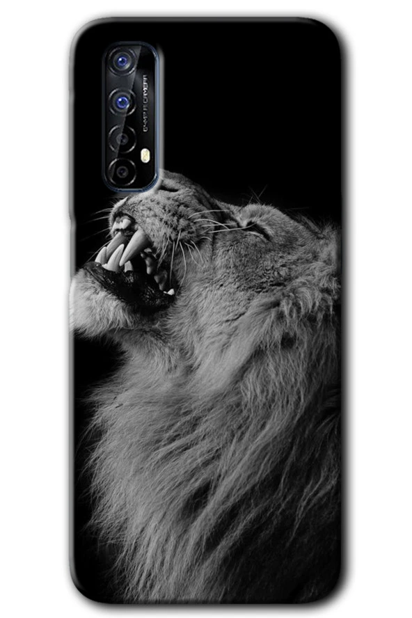 Realme 7 Kılıf HD Desen Baskılı Arka Kapak - Lion