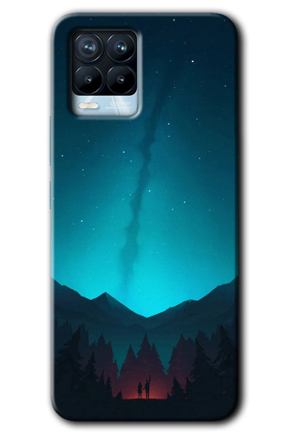 Realme 8 Pro Kılıf HD Desen Baskılı Arka Kapak - Night Fores Mount