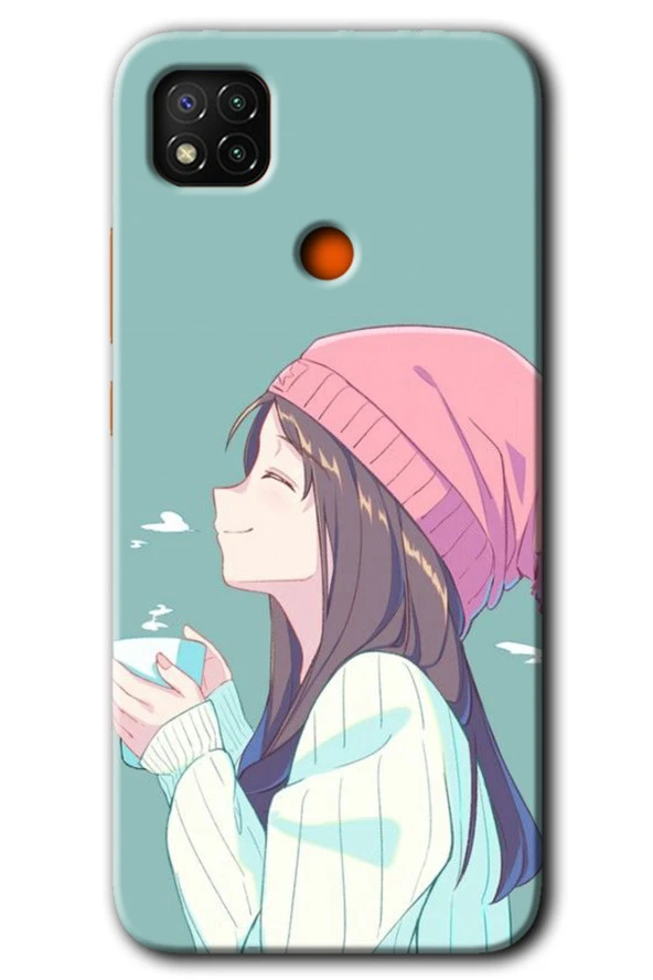 Redmi 9c Kılıf HD Desen Baskılı Arka Kapak - Happy Girl