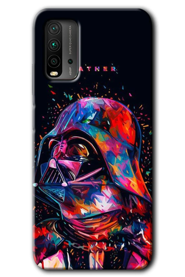Redmi 9T Kılıf HD Desen Baskılı Arka Kapak - Father Vader