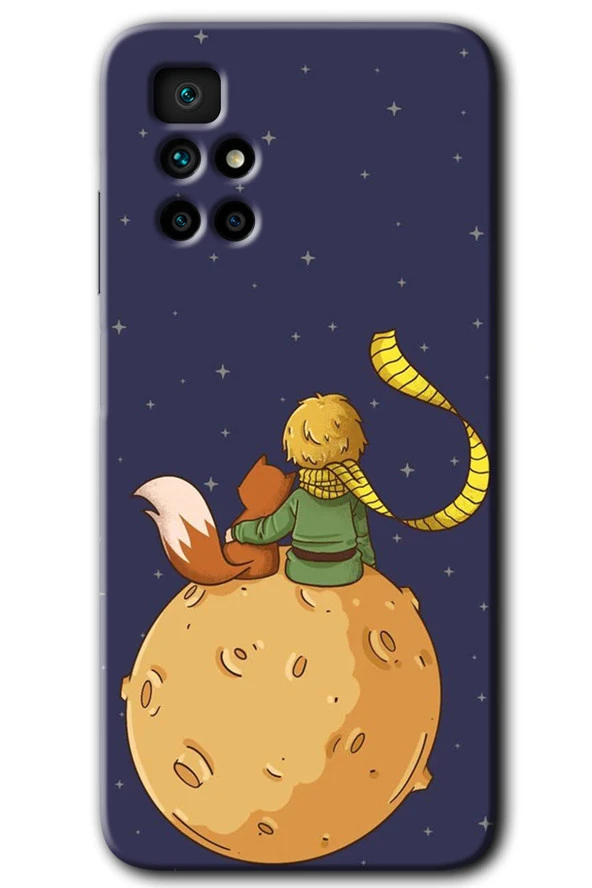 Redmi 10 Kılıf HD Desen Baskılı Arka Kapak - Küçük Prens