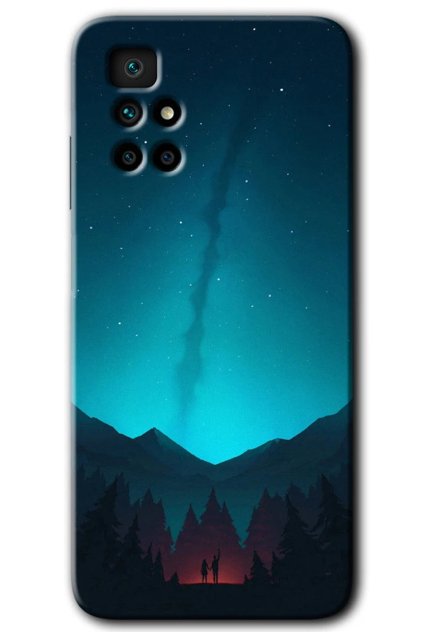 Redmi 10 Kılıf HD Desen Baskılı Arka Kapak - Night Fores Mount