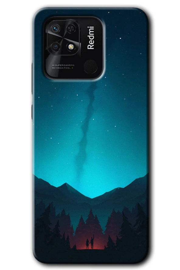 Redmi 10C Kılıf HD Desen Baskılı Arka Kapak - Night Fores Mount