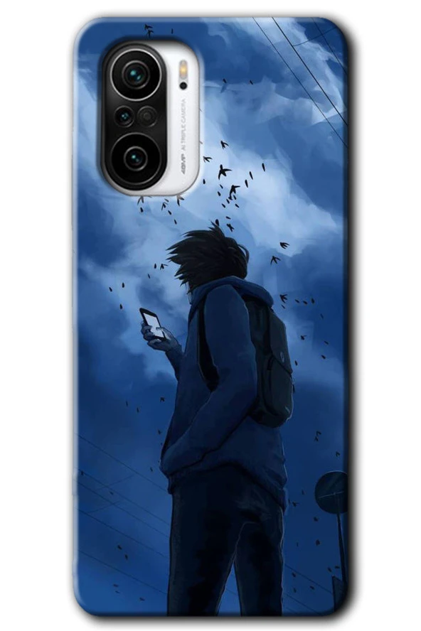 Redmi K40 Kılıf HD Desen Baskılı Arka Kapak - Sonbahar Yalnızlığı