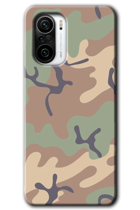 Redmi K40 Pro Kılıf HD Desen Baskılı Arka Kapak - Kamuflaj 29
