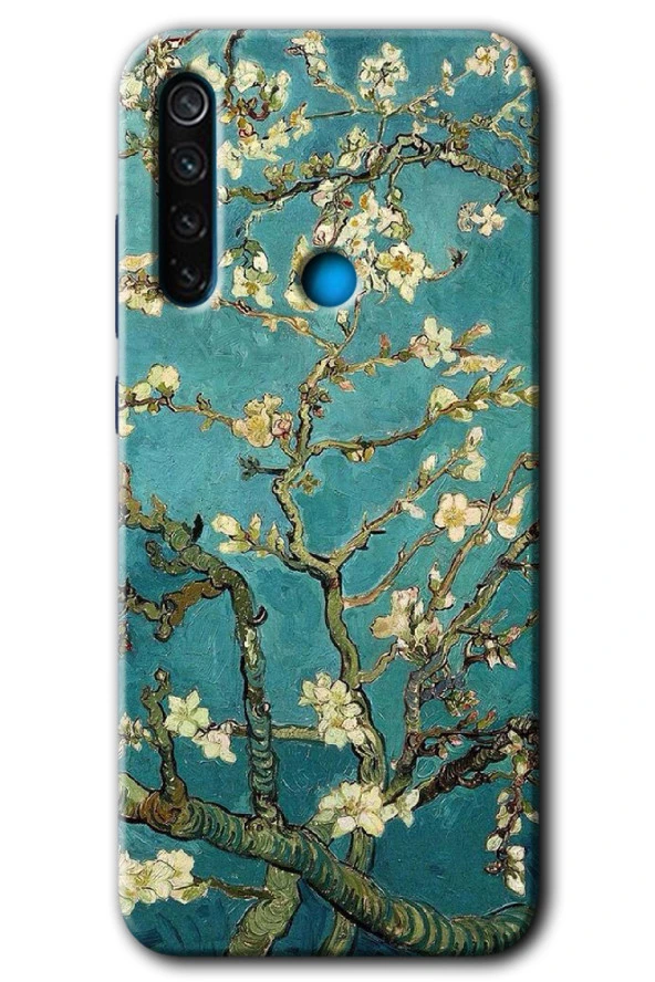 Redmi Note 8 Kılıf HD Desen Baskılı Arka Kapak - Almond Blossom