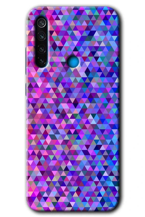 Redmi Note 8 Kılıf HD Desen Baskılı Arka Kapak - Pixel Mozaik