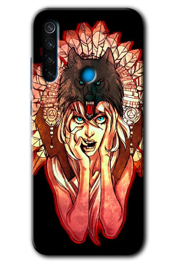 Redmi Note 8T Kılıf HD Desen Baskılı Arka Kapak - Mavi Gold Mermer