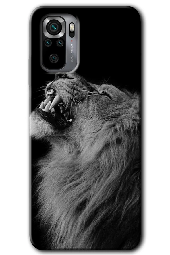 Redmi Note 10 Kılıf HD Desen Baskılı Arka Kapak - Lion