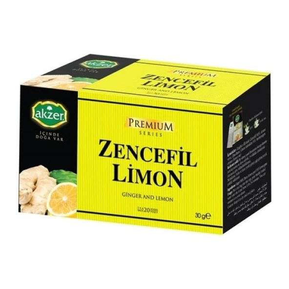 Akzer 2 Adet Akzer Zencefil Limon Çayı 40 Süzen Poşet