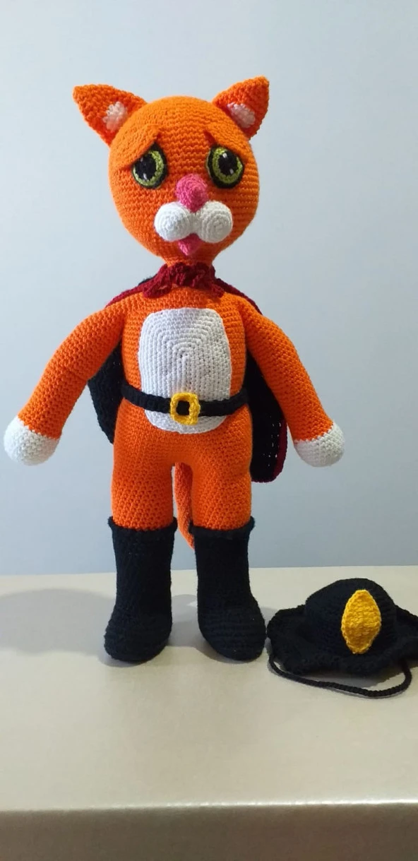 Çizmeli Kedi Amigurumi Organik Oyuncak - 2