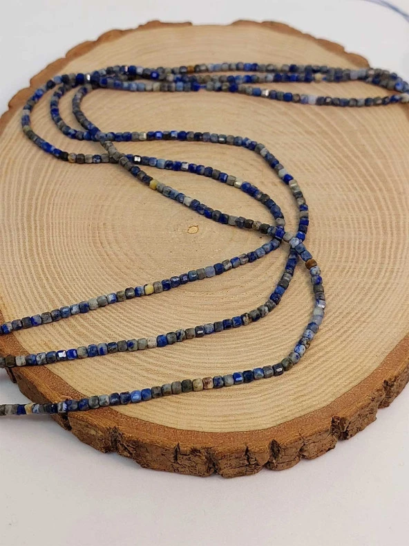 Lapis Taşı Küp Şekilli Dizi 2mm (45308) - Resim 3