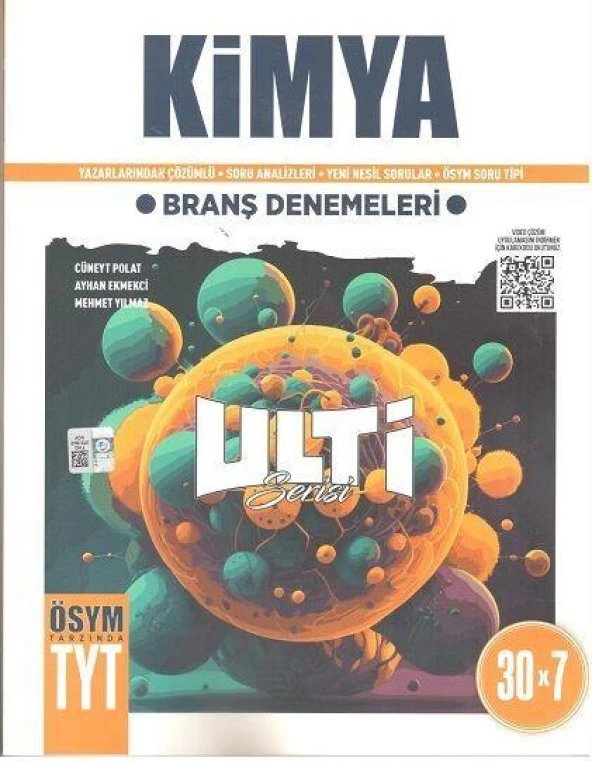 TYT Kimya Ulti Serisi 30 x 7 Branş Denemeleri Bes Yayınları